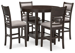 Langwest - Dining Room Counter Table Set (Set of 5) - Brown