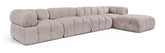Orin - Fabric Velvet 5 Piece Modular Sectional