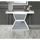 Noralie - 47" Console Table - Mirrored & Faux Diamonds