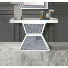 Noralie - 47" Console Table - Mirrored & Faux Diamonds