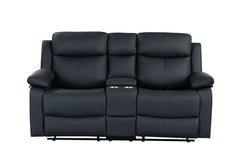 U6026 - Reclining Sofa With LED - Black