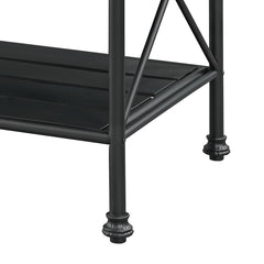 Brahm - Kitchen Island - White Marble Top & Gray