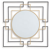 Oceanal - Accent Mirror - Black / Gold Finish