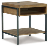 Fridley - Rectangular End Table - Brown / Black
