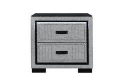 Isabella - Nightstand With LED - Gray