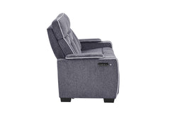 U1895 - P2 Console Reclining Loveseat With IS And LED - Dark Gray