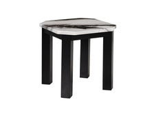T06 - Coffee Table With End Table - Black / White