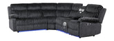 Muebles Glory - Sofá seccional de felpa