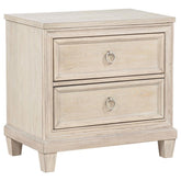 Pembroke - 2-Drawer Nightstand Bedside Table - Washed Oak