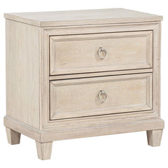 Pembroke - 2-Drawer Nightstand Bedside Table - Washed Oak