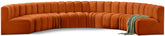 Arc - Velvet 8 Piece U-Shaped Modular Sofa