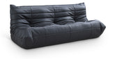 Sofá tapizado Relax de cuero vegano de 77,75"