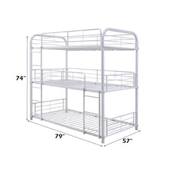 Cairo - Triple Full Bunk Bed - White