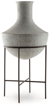 Estonbank - Vase - 30" - Distressed Cream