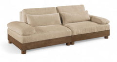 Turin - Chenille Fabric Upholstered Modular Sectional - Beige