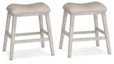 Skempton - Upholstered Stool (Set of 2) - White