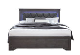 Pompei - King Bed With LED - Gray