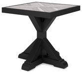 Beachcroft - Square End Table - Black / Light Gray