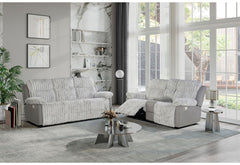 U6028 - Reclining Sofa / Console Reclining Loveseat - Grey