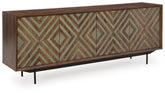Dreggan - Mueble auxiliar - Acabado marrón/dorado