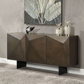 Malika - Ceramic Top Server - Copper Cross Brushed