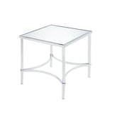 Petunia - End Table - Mirrored & Chrome