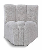 Arc - Sillón esquinero curvo de tela bouclé