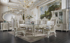 Vanaheim - Side Chair (Set of 2) - Beige Synthetic Leather & Antique White