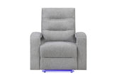 U6611 - Power Recliner With LED - Dark Gray