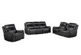 U8880 - 3 Piece Living Room Set (Power Reclining Sofa / Power Console Reclining Loveseat / Power Recliner) - Black