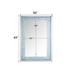 Nysa - 47" Accent Mirror With LED - Mirrored & Faux Crystals