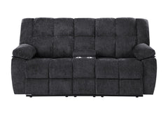 U6000 - Reclining Sofa / Console Reclining Loveseat - Black