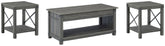 Freedan - 3 Pc. - Coffee Table, 2 End Tables - Grayish Brown