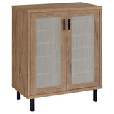 Teller - 2-Door Shoe Storage Cabinet - Natural Oak