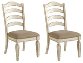 Realyn - Dining UPH Side Chair (Set of 2) - Ladderback - Chipped White