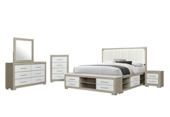 Emma - 5 Piece Queen Bedroom Set - Black / Gray