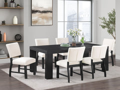 Taylor - 7 Piece Dining Set - White / Black