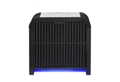 Beckett - Nightstand With LED, Cooler And Speaker - Black / White