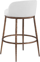 Ferro - Performance Fabric Upholstered Bar Stool - Antique Bronze
