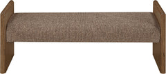 Hickory - Fabric Upholstered Bench - Brown Frame