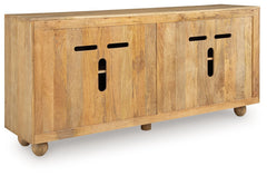 Niam - Accent Cabinet - Light Antique Beige