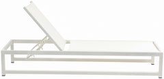 Maldives - Water Resistant Outdoor Patio Adjustable Sun Chaise Lounge Chair With White Base