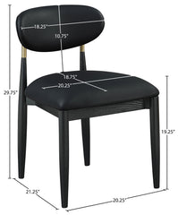 Riccio - Dining Side Chair (Set of 2) - Black And Gold Frame