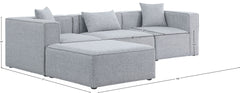 Cube - Linen 4 Piece Modular Sectional With Chaise
