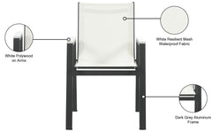 Nizuc - Outdoor Patio Dining Arm Chair With Gray Frame (Set of 2)