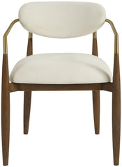 Riccio - Fabric Dining Arm Chair (Set of 2) - Walnut Frame