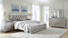 Riley - 5 Piece Queen Bedroom Set - Silver