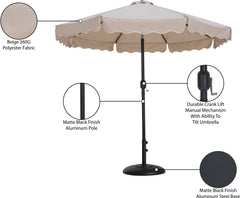 Amalfi - Patio Umbrella - Black Base / Black Pole