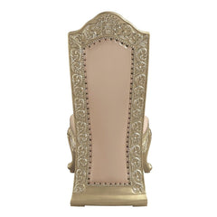 Vatican - Side Chair (Set of 2) - Synthetic Leather & Champagne Silver
