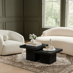 Spencer - 15" Oak Veneer 2 Piece Coffee Table